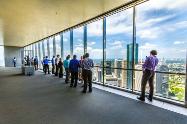 Hava merkezinde modern binaların houston