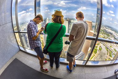 Hava merkezinde modern binaların houston
