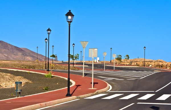 Nuevas carreteras para una zona de desarrollo — Foto de Stock