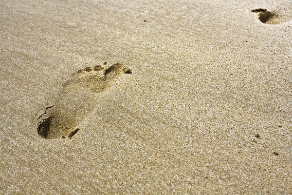 Plajda ayak izi — Stok fotoğraf
