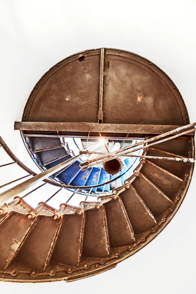 Escalier en colimaçon dans le phare de Point Arena — Photo