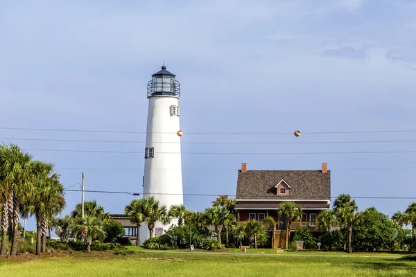Lighthouse on the Gulf of Mexico in Eastpoint — Stock Photo, Image