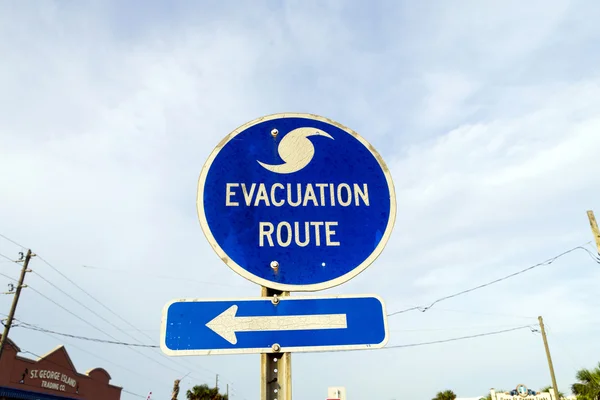 Streetsign emergency route in eastpoint Stock Photo