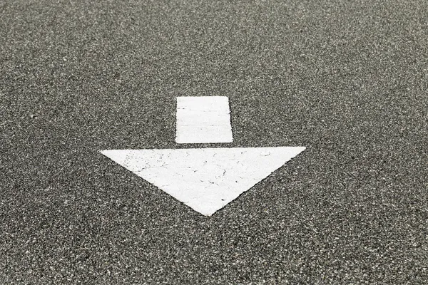 Flecha en la calle negra — Foto de Stock