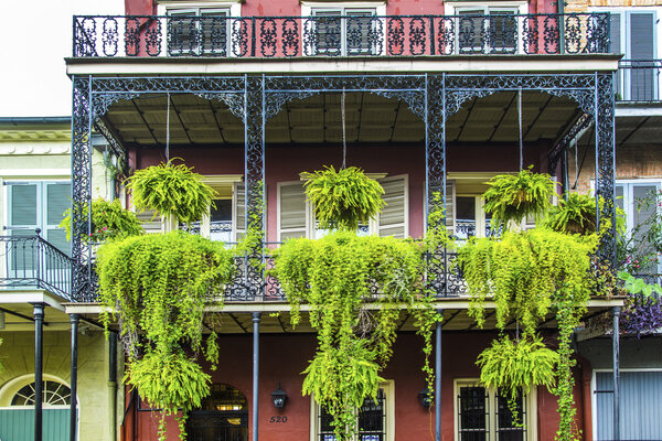 old New Orleans houses in french Quarter