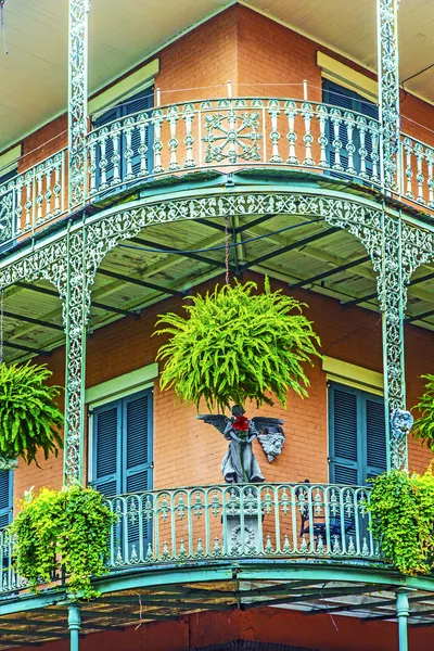 Stary Nowy Orlean dom w dzielnicy francuskiej — Zdjęcie stockowe