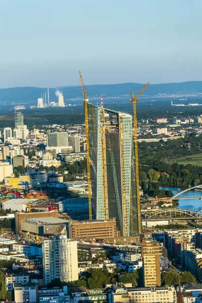 Aerial of Frankfurt with ECB Building — Stock Photo, Image