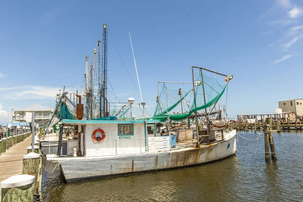 Boats for shrimps fishing in Pass Christian — Stock Photo, Image