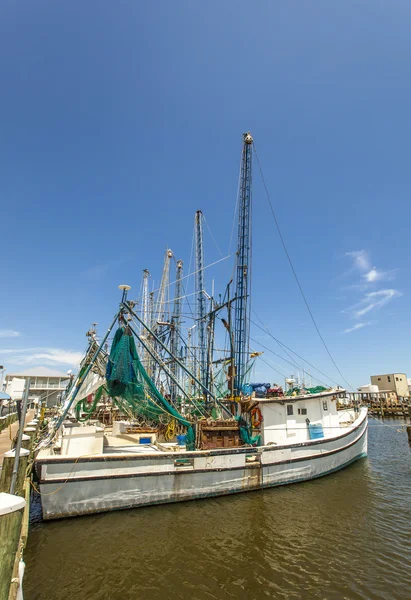 Boats for shrimps fishing in Pass Christian — Stock Photo, Image