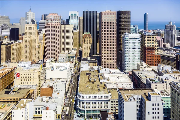 View from the rooftop to the city of San Francisco — Stock Photo, Image