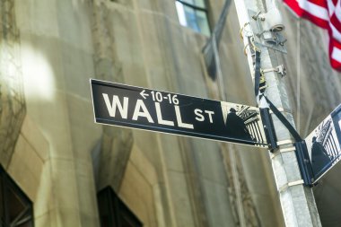 new York Wall street streetsign