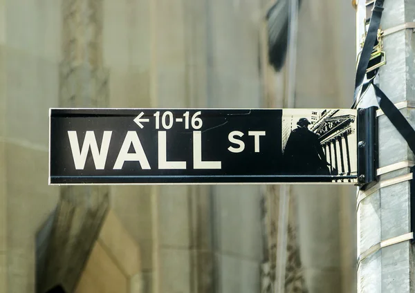New York-i Wall street streetsign — Stock Fotó