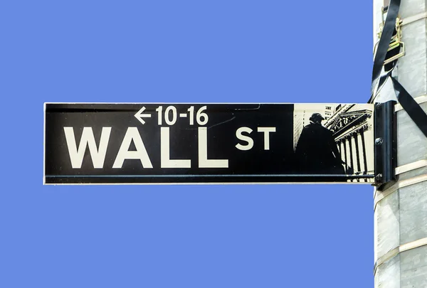 New York-i Wall street streetsign — Stock Fotó