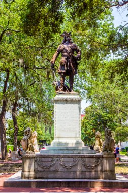 Memorial Savannah için genel oglethorpe