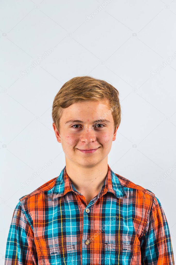 portrait of smiling cute boy