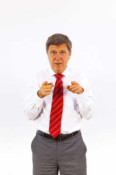 Positive looking business man in office dress — Stock Photo, Image