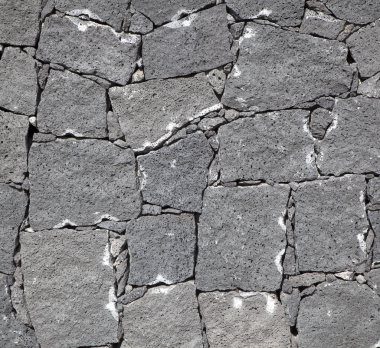 volkanik taş sorunsuz yapılan tipik duvar