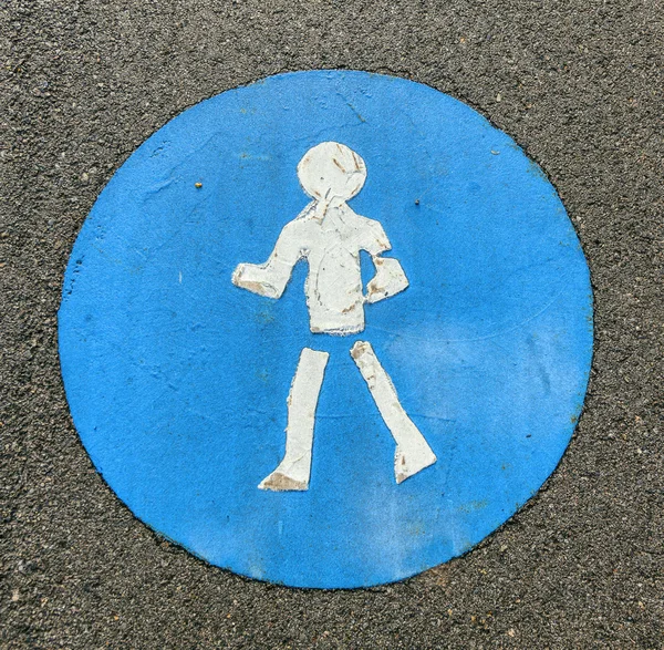 Symbol for pathway and icon for pedestrians — Stock Photo, Image