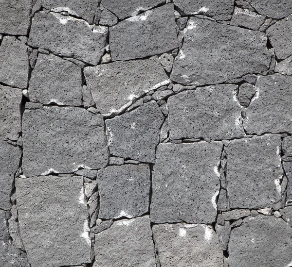 Mur typique fait sans couture à partir de pierre volcanique — Photo