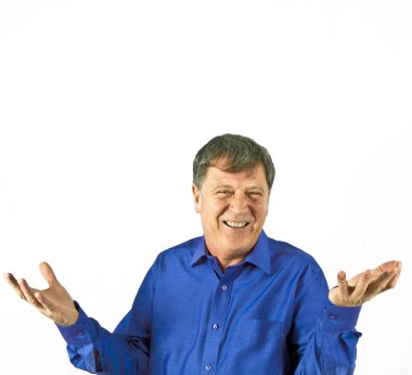 Studio mutlu çekici bir poz adam