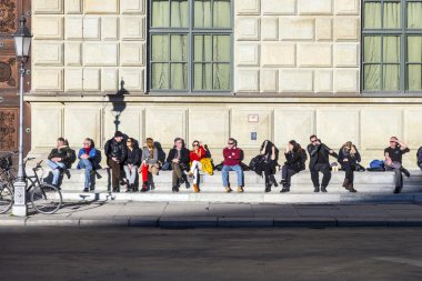 residenz ve odeonsplatz Münih'te sahne