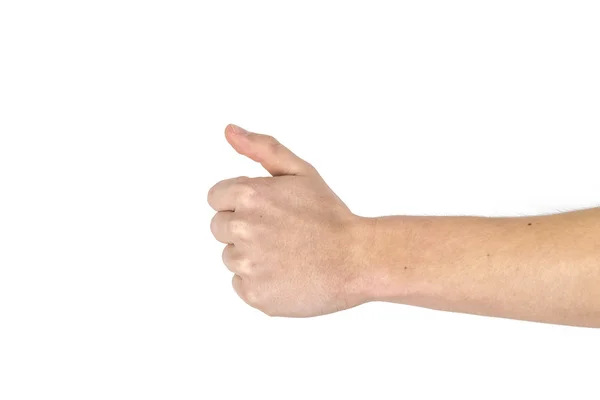 Thumbs up sign with hand — Stock Photo, Image