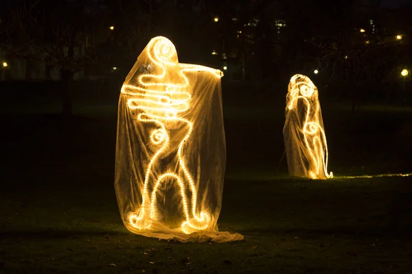 Winterlichter im Palmengarten — Stockfoto