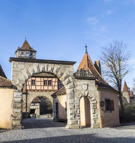 Röder gate i rothenburg ob der tauber — Stockfoto