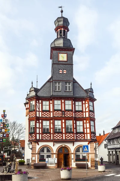 Famous timbered town hall in Lorsch — Stock Photo, Image