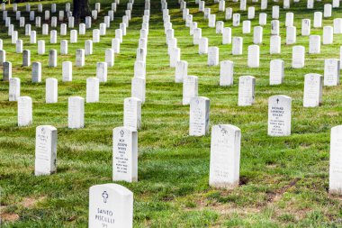 mezar taşları üzerinde arlington Ulusal Mezarlığı