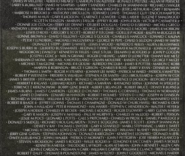 vietnam savaş kayıpları veterans Memorial isimleri