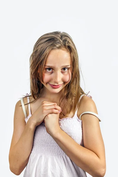 Retrato de bonito jovem adolescente — Fotografia de Stock