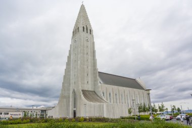 Hallgrimur church in Reykjavic clipart