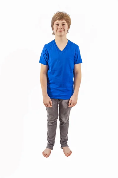 Handsome young boy in studio — Stock Photo, Image