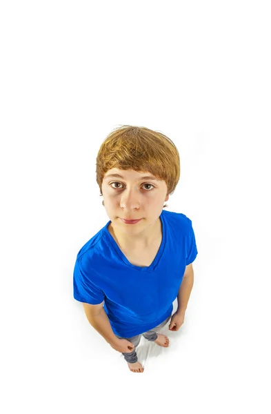 Handsome young boy in studio — Stock Photo, Image