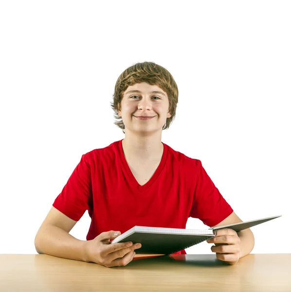 Cute pupil learning for school — Stock Photo, Image