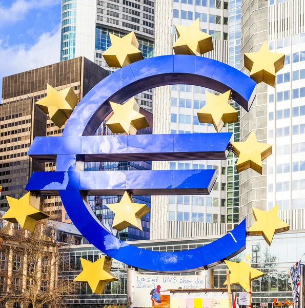 Euro Sign in Frankfurt — Stock Photo, Image