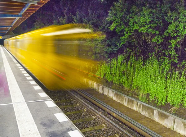 Metro in Berlin by night — Stock Photo, Image