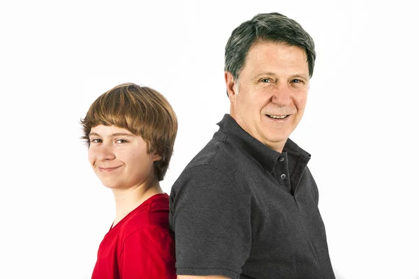 Vater und glücklicher Sohn — Stockfoto