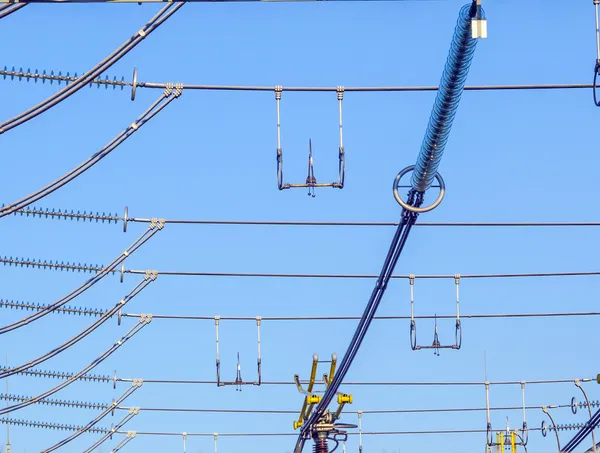 Transformer station in rural landscape  in detail — Stock Photo, Image