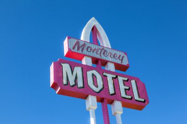retro design monterey motel clipart