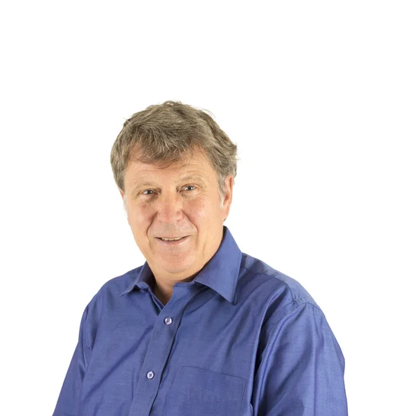 Man in blue shirt — Stock Photo, Image