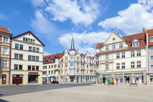 Hausfassaden am zentralen Marktplatz — Stockfoto