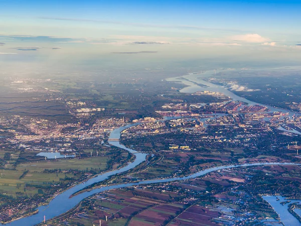 Antenn av hamburg — Stockfoto