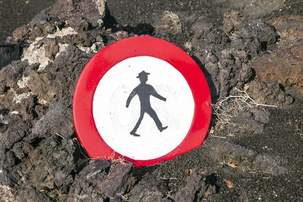 Entrada proibida para caminhantes no Parque Nacional de Timanfa — Fotografia de Stock