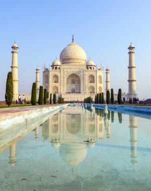 Taj mahal gündoğumu ışık,