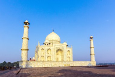 Taj mahal gündoğumu ışık