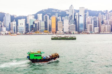 victoria Limanı ve hong Kong'un ikonik star feribot m peyzaj