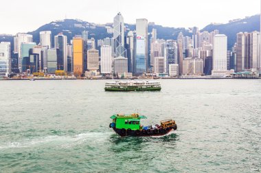 victoria Limanı ve hong Kong'un ikonik star feribot m peyzaj