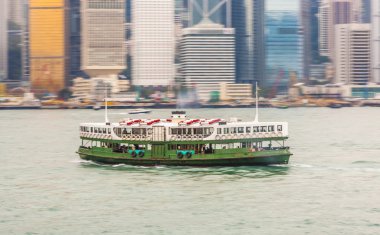 victoria Limanı ve hong Kong'un ikonik star feribot m peyzaj